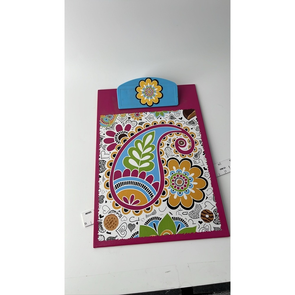 Girl Scouts Pink Daisy Paisley Clipboard Art Activity‎